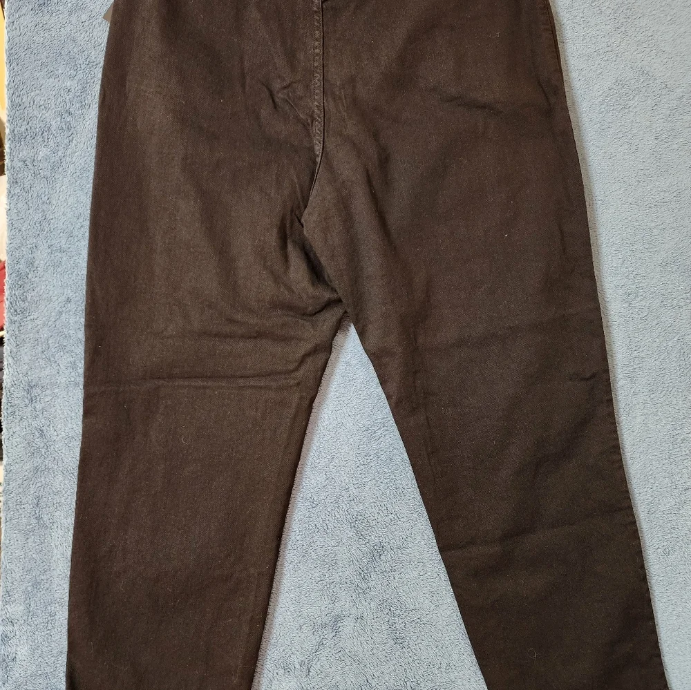 2 pair Lee Jeans Women's 18 Short Elastic Waist Relaxed Tapered Mid Rise Black - Picture 2 of 10